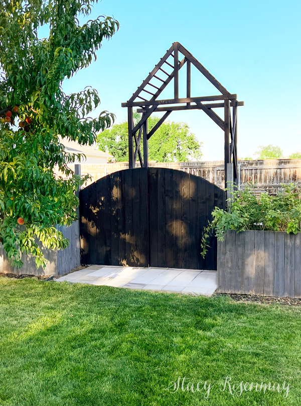 backyard gate and arbor