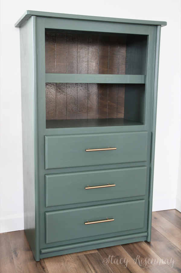 armoire painted green