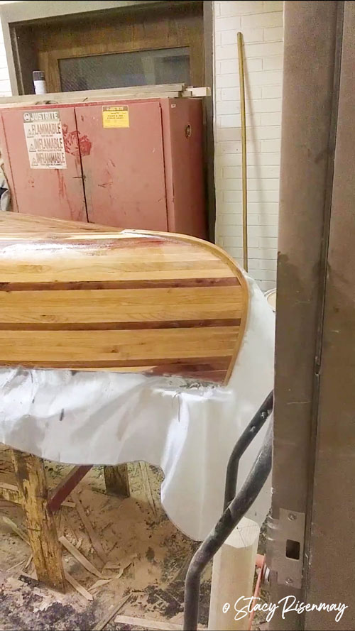 making a wood canoe