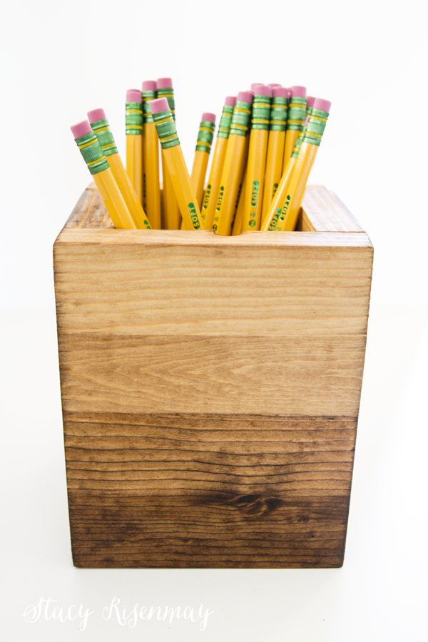 Ombre stained pencil holder