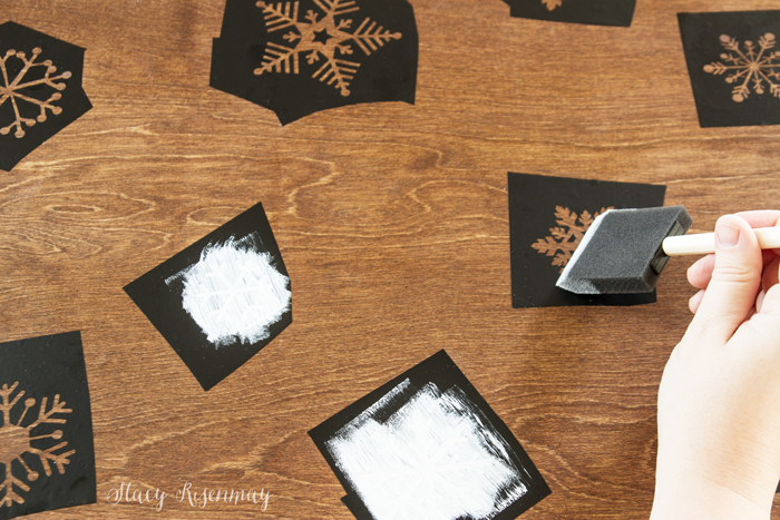 use-a-foam-brush-to-stencil-the-snowflakes